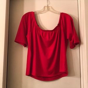 Plus Size Off Shoulder Crop Top